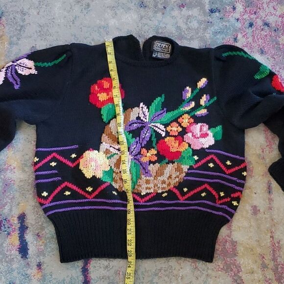 Berek Vintage Hand Knit w/2 Needles 100% Pima Cotton Sweater Made in Uruguay - Picture 8 of 16